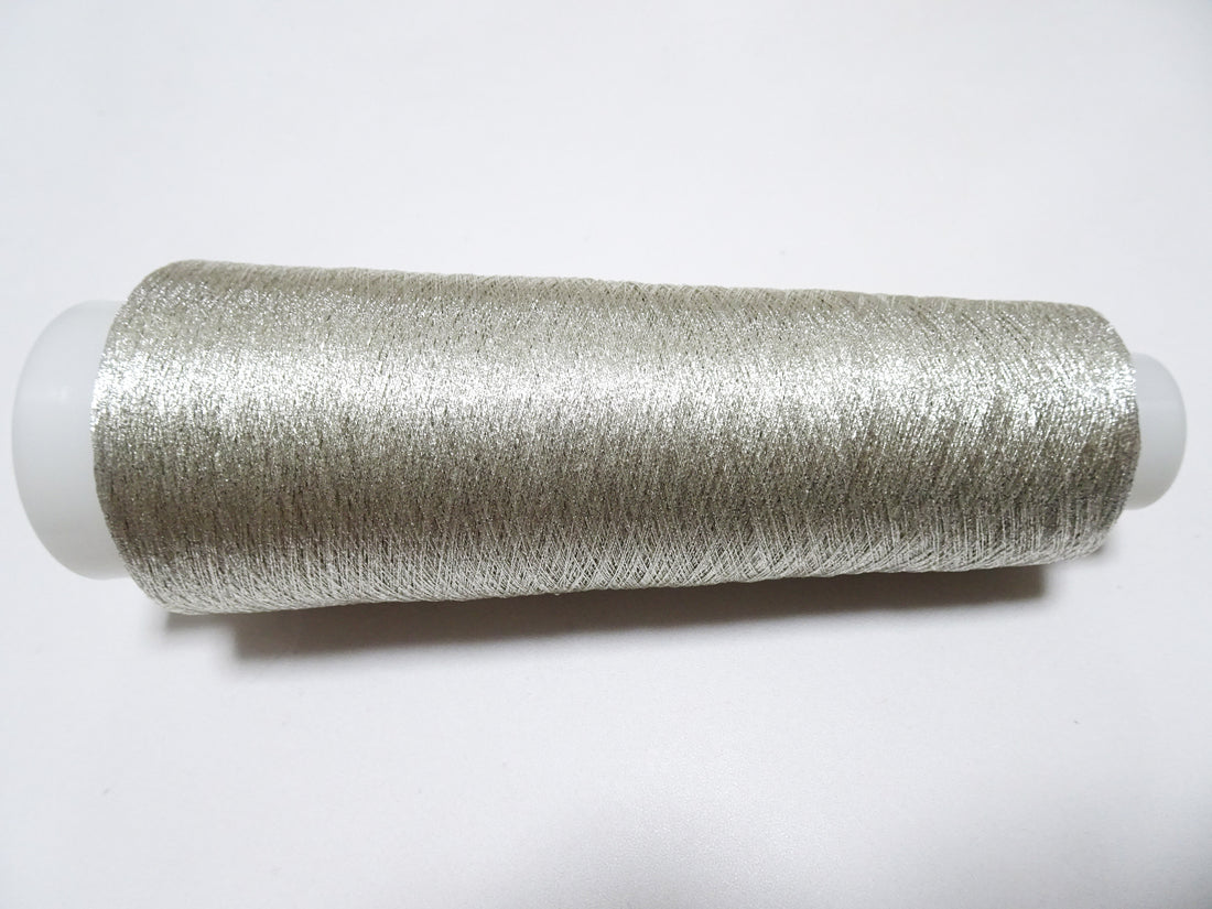 Japanese Vintage Silver Leaf Thread With Spiral Metallic Wrap Embroidery 2000M  0.16mm  16480