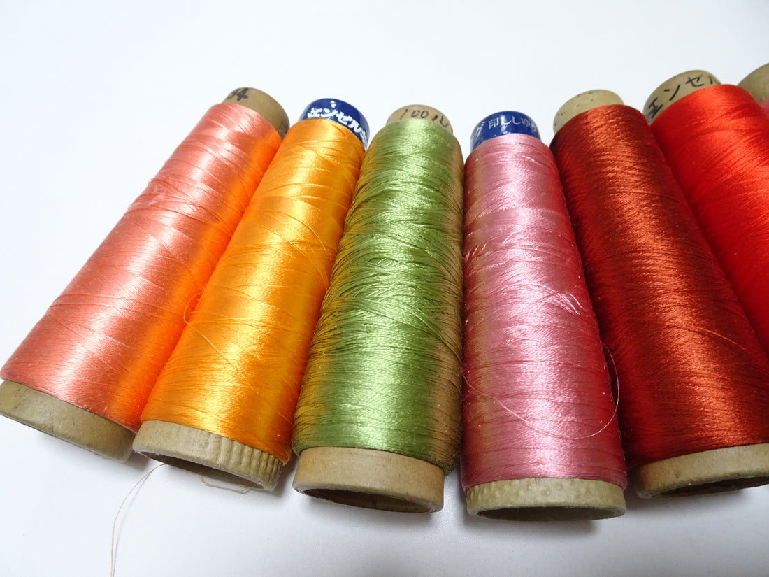Special Price!! Japanese vintage silk thread 10sets embroidery Over 6,000 meters  16371