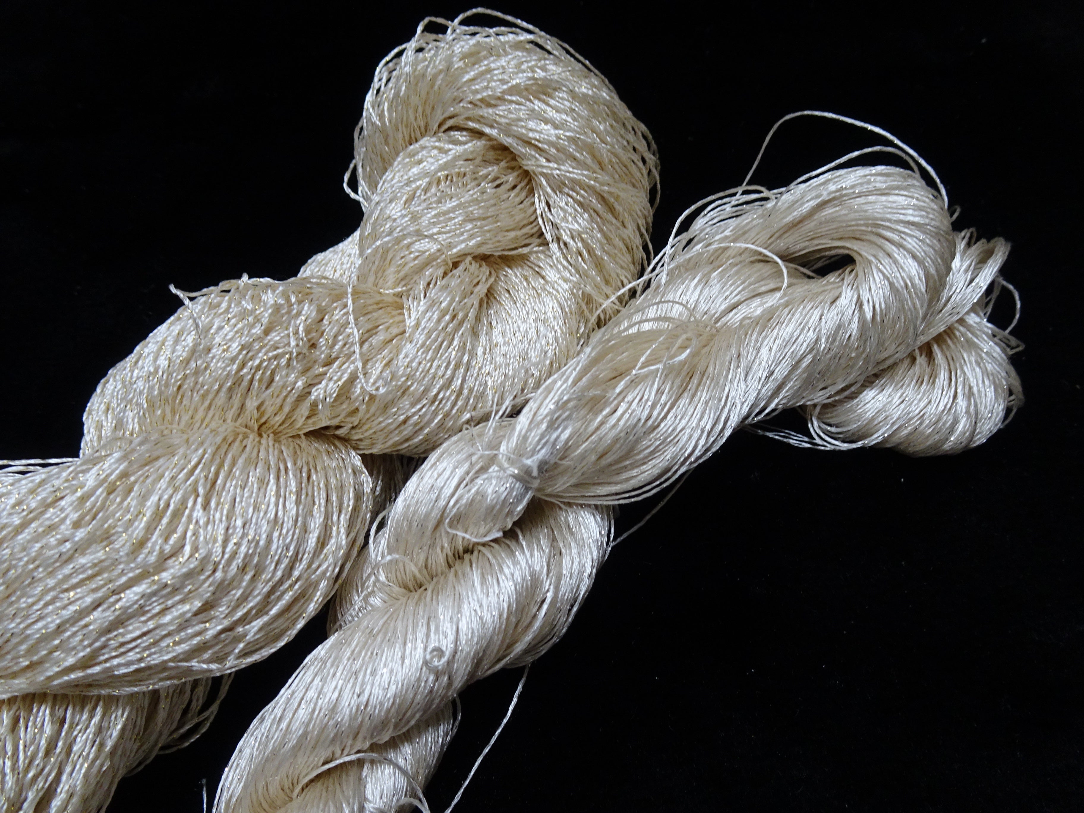 Japanese Vintage High Class Rare Silk Thread 2sets Mixture of Gold embroidery 17903