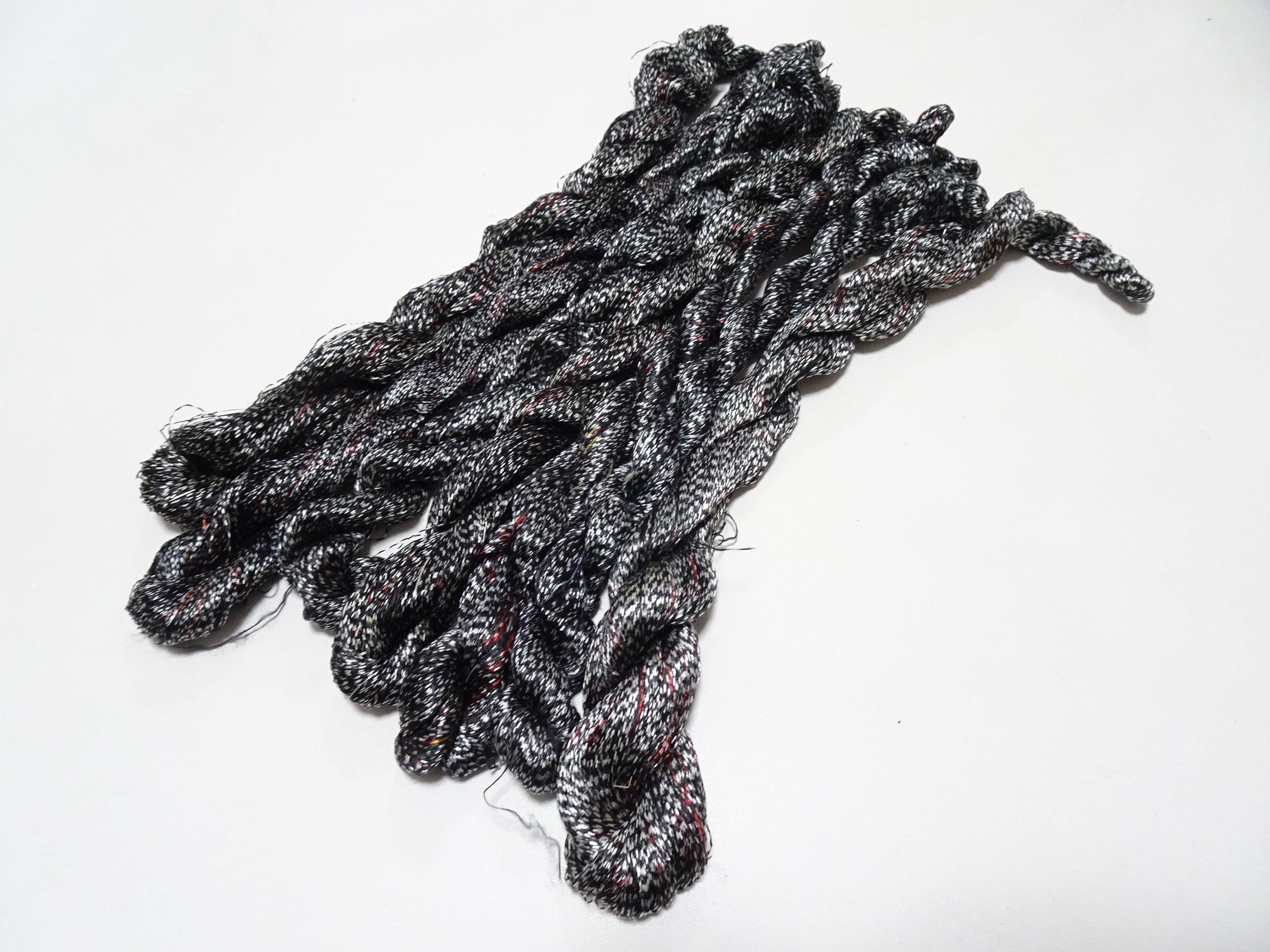 Japanese Vintage Super Rare Mud Dyeing kasuri loose Twisted Silk Thread Sets Embroidery & weave 13420