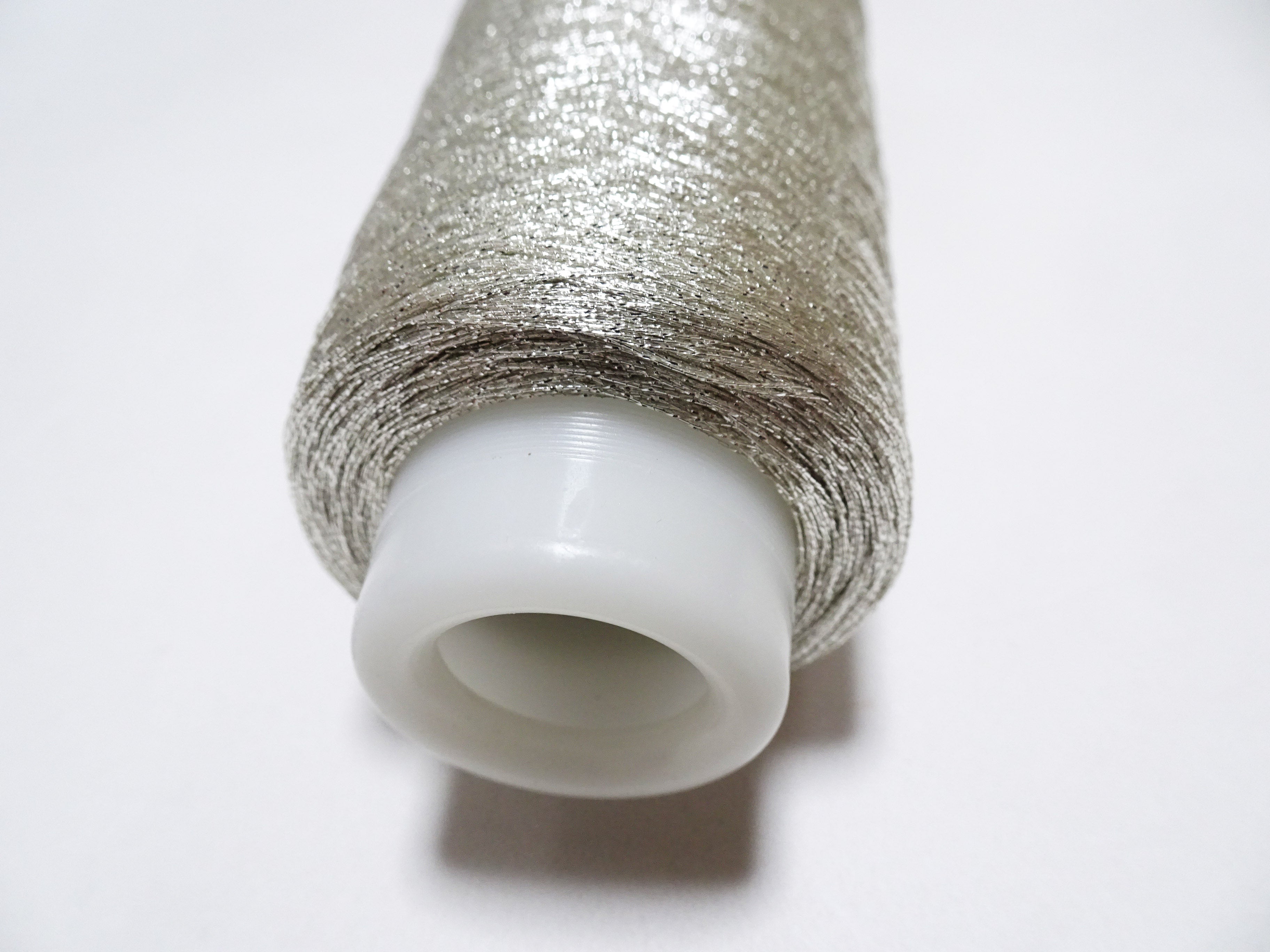 Japanese Vintage Silver Leaf Thread With Spiral Metallic Wrap Embroidery 2000M  0.16mm  16480