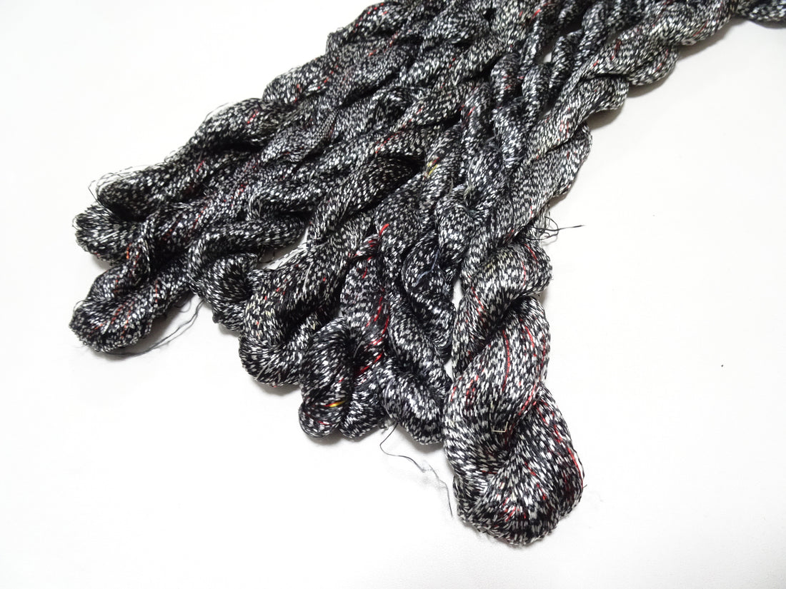 Japanese Vintage Super Rare Mud Dyeing kasuri loose Twisted Silk Thread Sets Embroidery & weave 13420