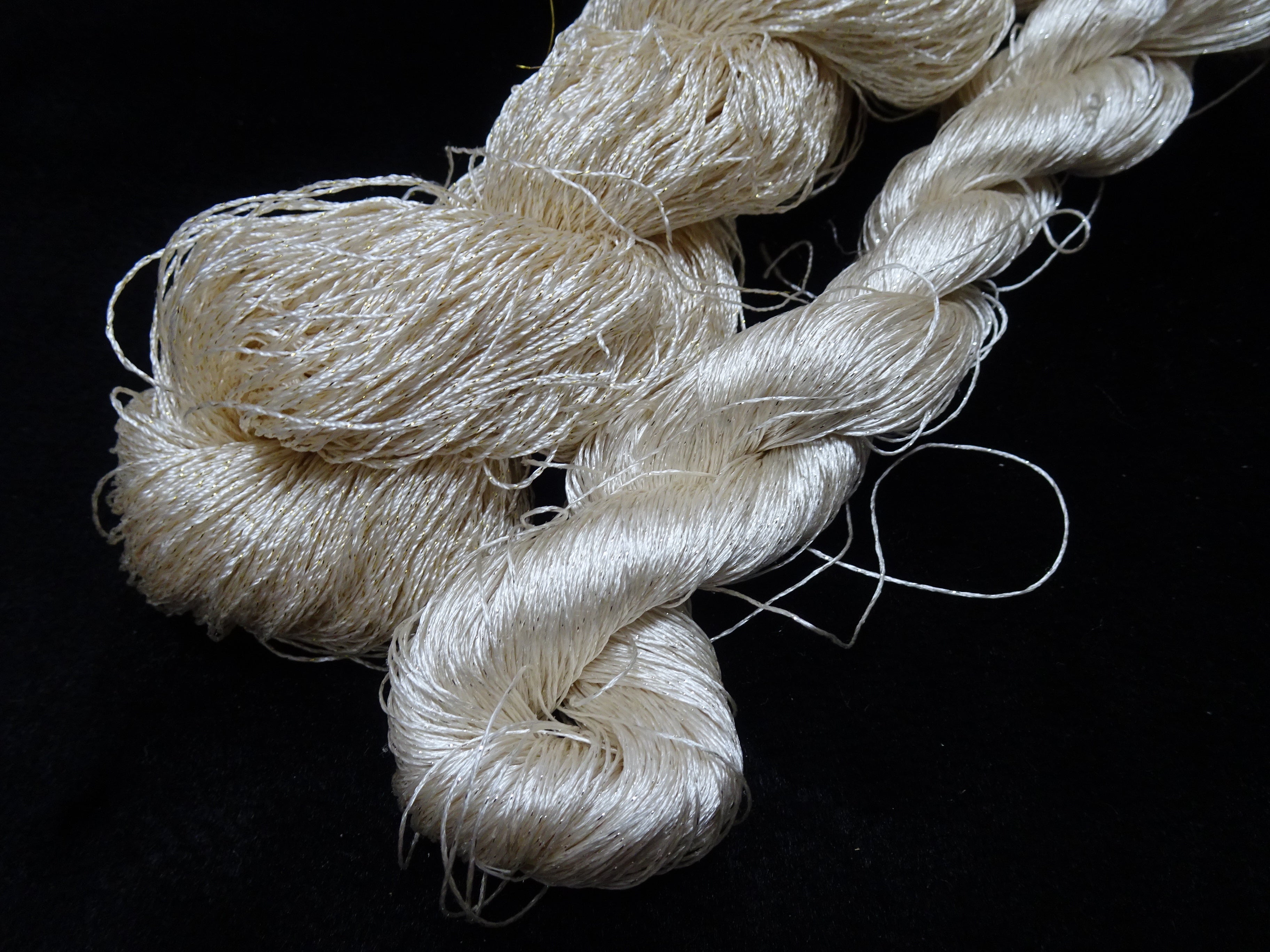 Japanese Vintage High Class Rare Silk Thread 2sets Mixture of Gold embroidery 17903