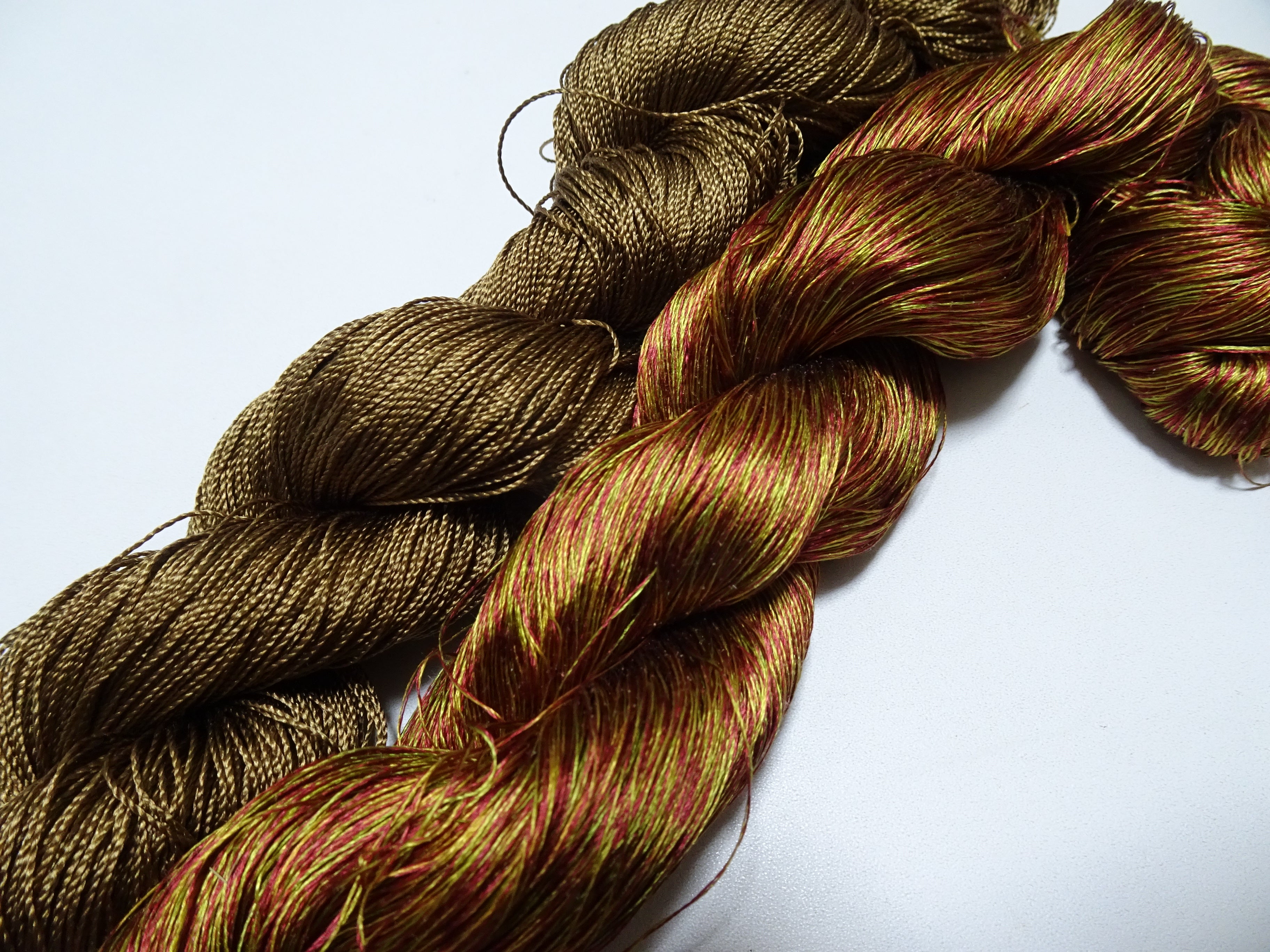 Japanese Vintage Strong Twisted Silk Thread 2sets Embroidery & Weaving 15601