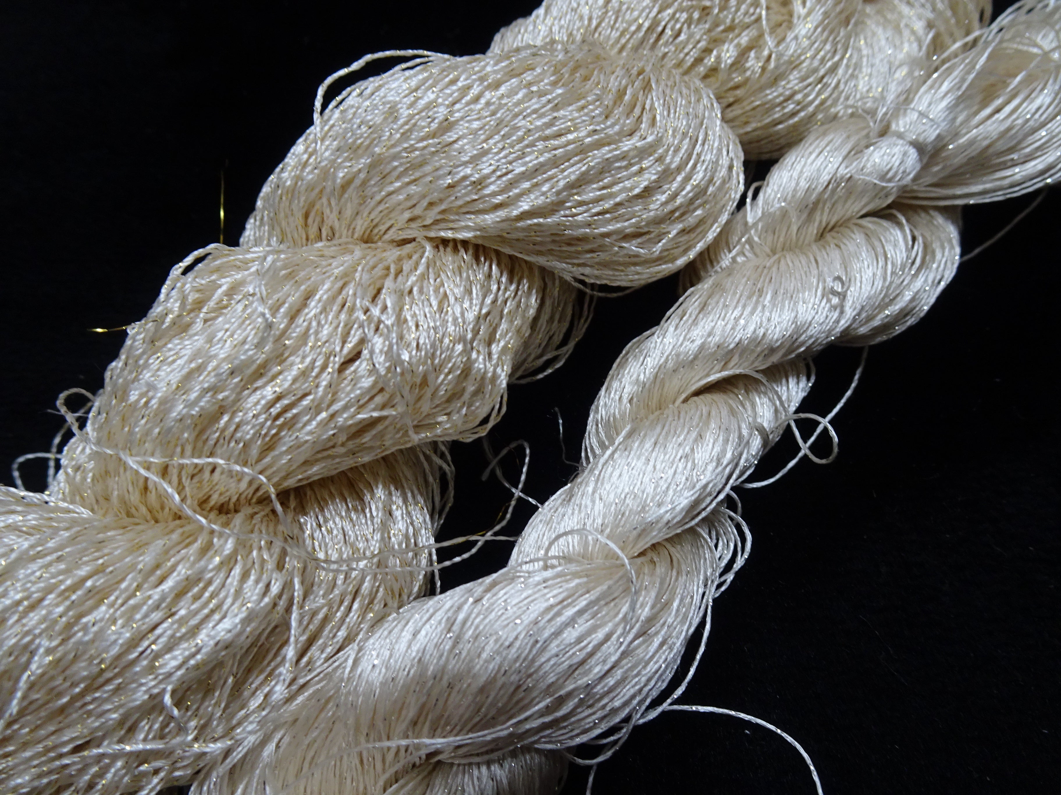 Japanese Vintage High Class Rare Silk Thread 2sets Mixture of Gold embroidery 17903