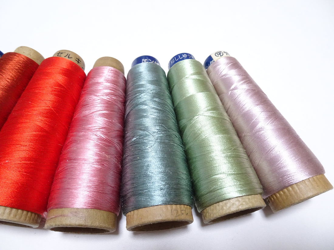 Special Price!! Japanese vintage silk thread 10sets embroidery Over 6,000 meters  16371