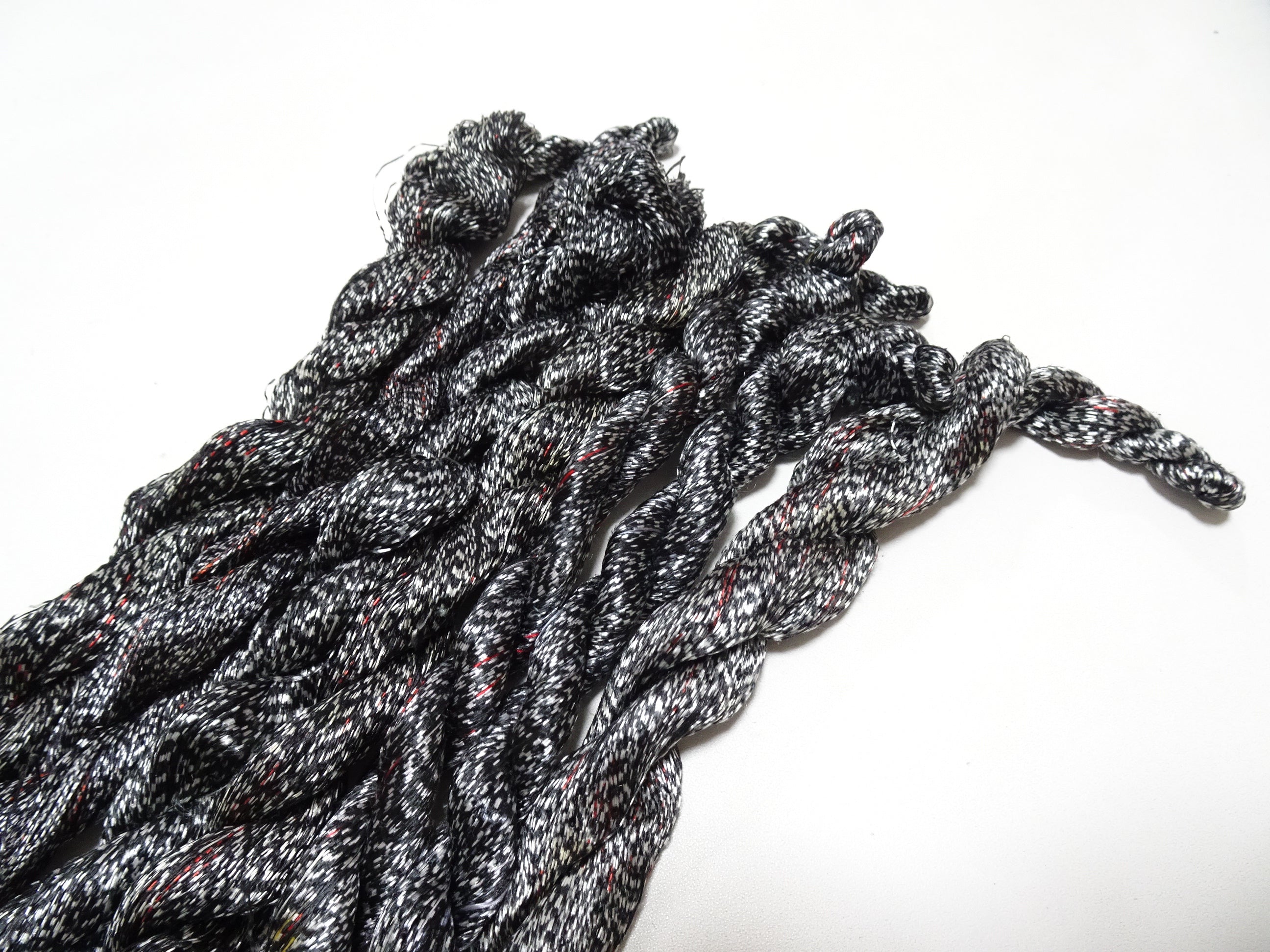 Japanese Vintage Super Rare Mud Dyeing kasuri loose Twisted Silk Thread Sets Embroidery & weave 13420