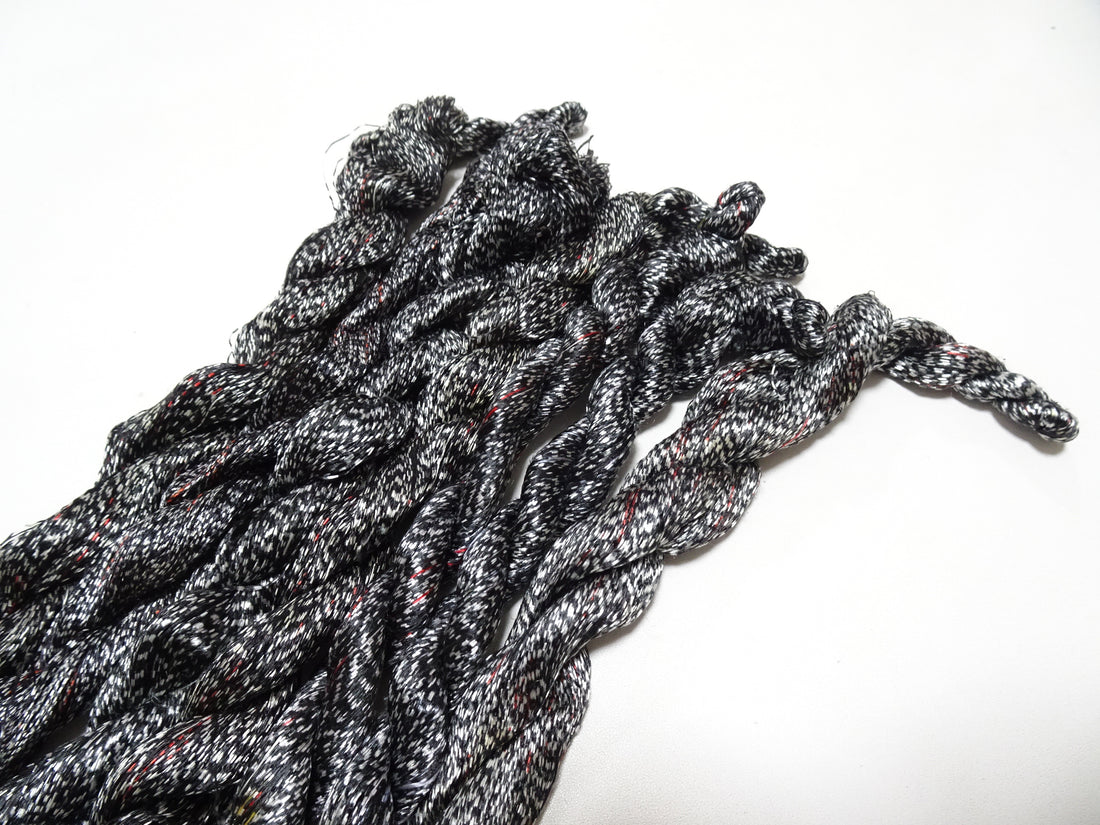 Japanese Vintage Super Rare Mud Dyeing kasuri loose Twisted Silk Thread Sets Embroidery & weave 13420