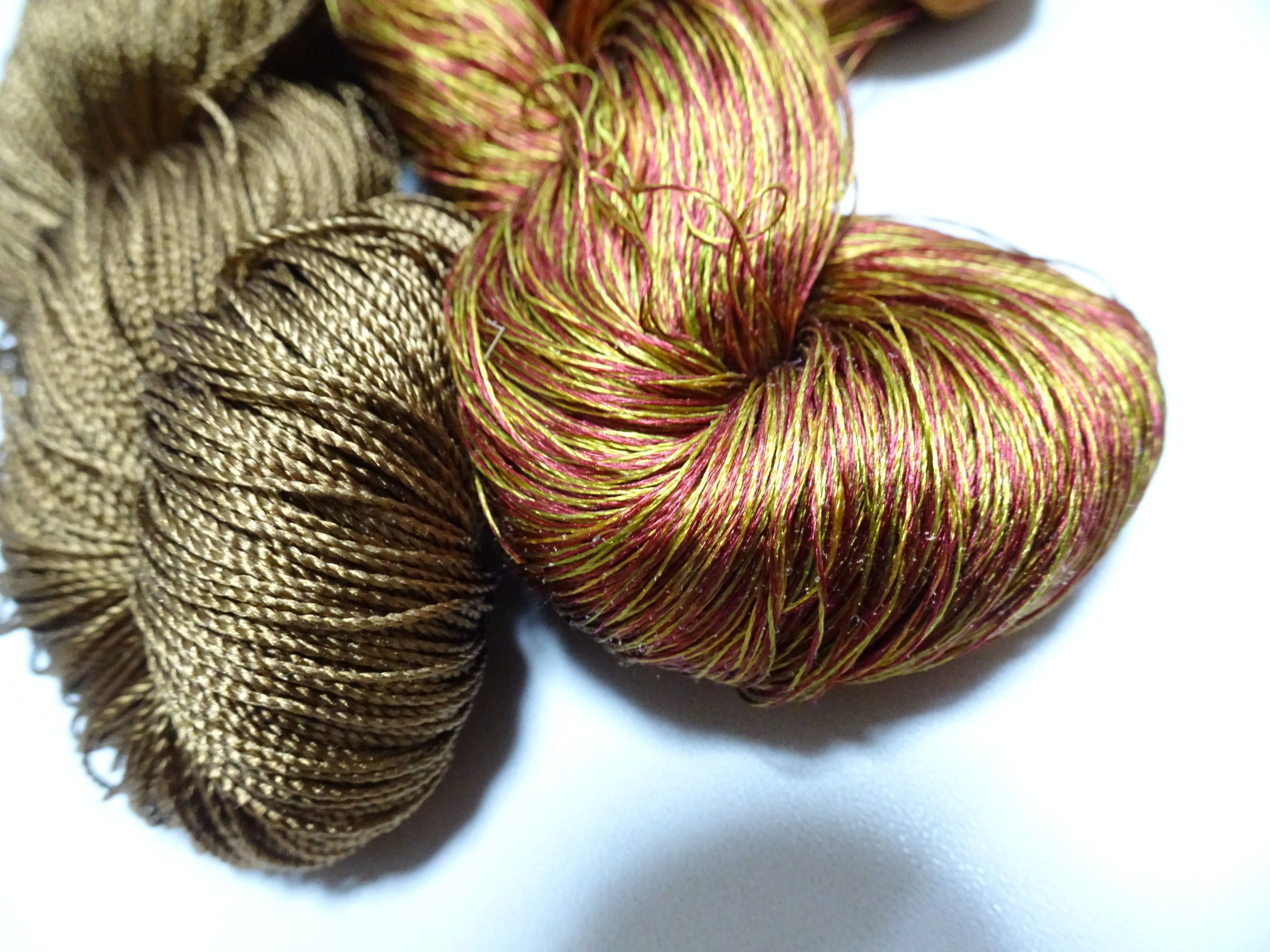 Japanese Vintage Strong Twisted Silk Thread 2sets Embroidery & Weaving 15601