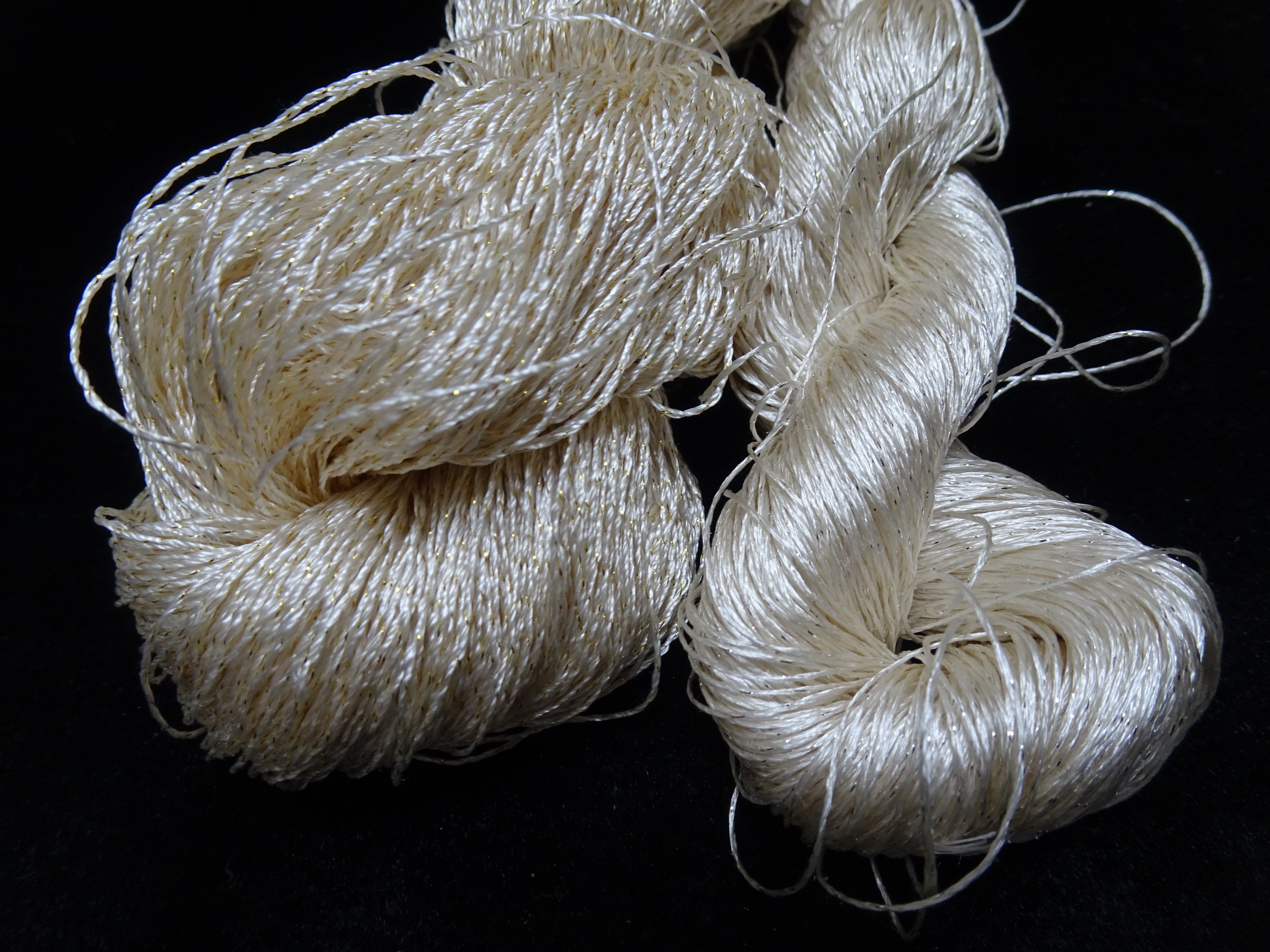 Japanese Vintage High Class Rare Silk Thread 2sets Mixture of Gold embroidery 17903