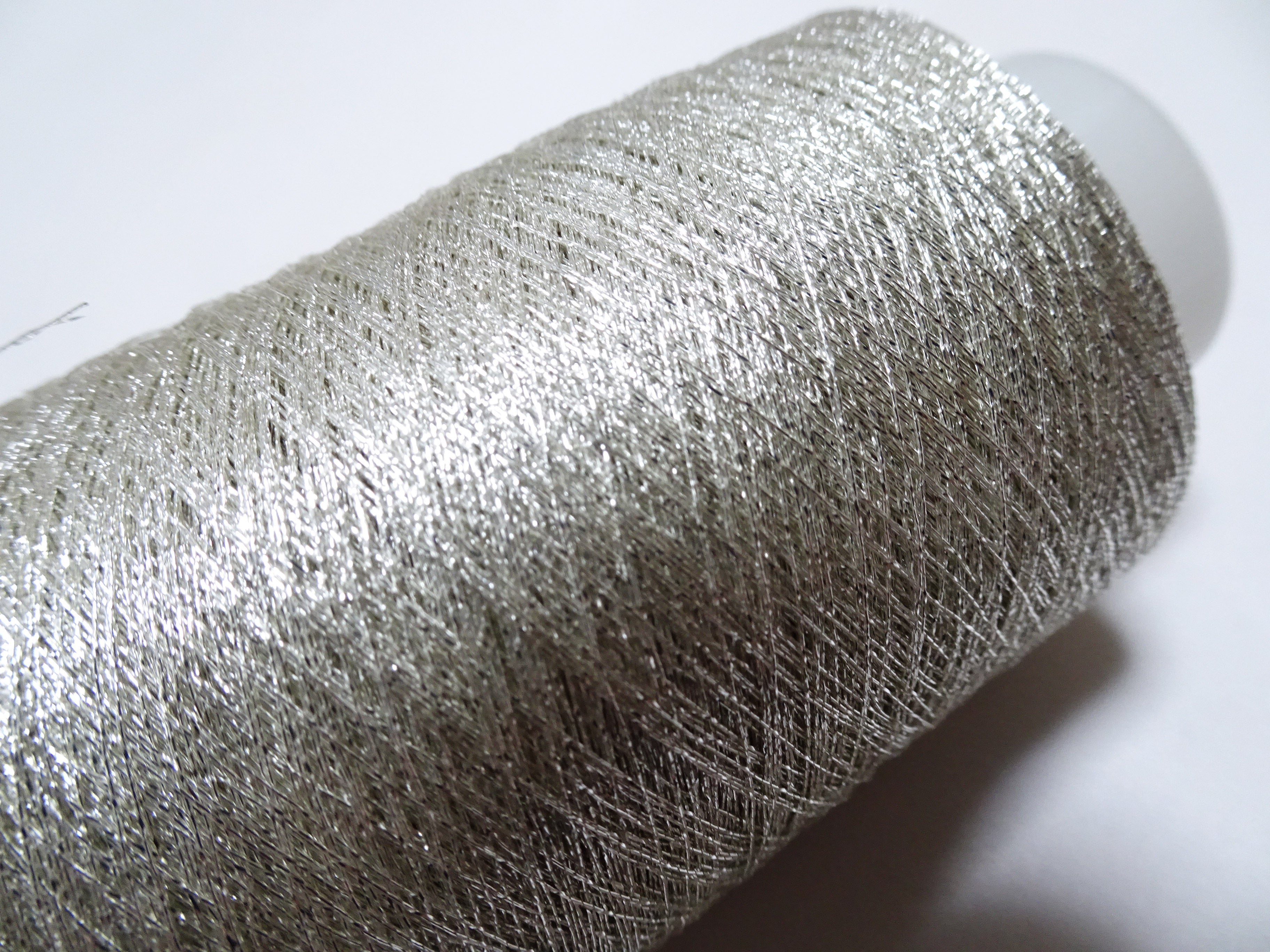 Japanese Vintage Silver Leaf Thread With Spiral Metallic Wrap Embroidery 2000M  0.16mm  16480