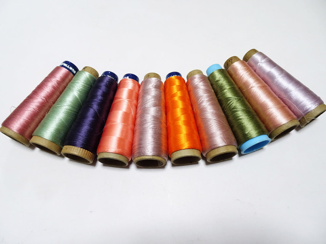 Special Price!! Japanese vintage silk thread 10sets embroidery Over 6,000 meters  16372