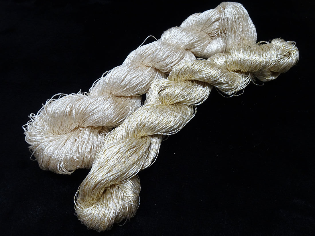 Japanese Vintage High Class Rare Silk Thread 2sets Mixture of Gold embroidery 17904