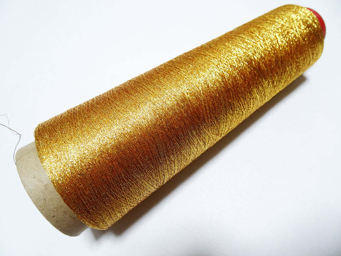 Japanese Vintage Gold Leaf Thread With Spiral Metallic Wrap Embroidery 2000M  0.16mm  16481