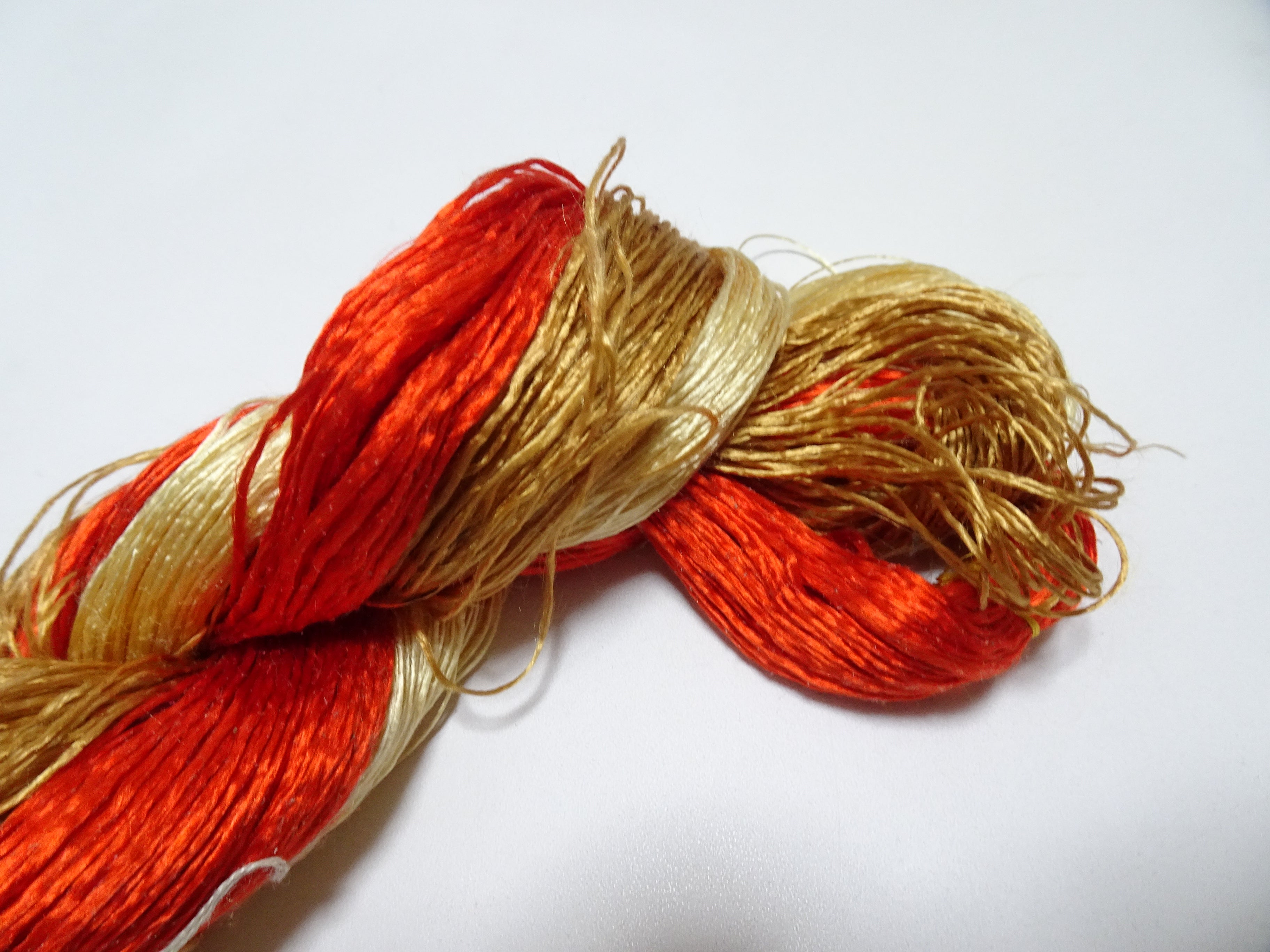 Japanese Vintage loose Twisted Silk Thread Embroidery 14543