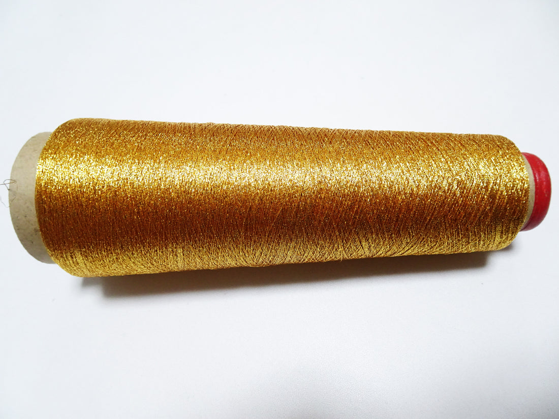 Japanese Vintage Gold Leaf Thread With Spiral Metallic Wrap Embroidery 2000M  0.16mm  16481
