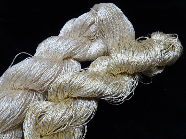 Japanese Vintage High Class Rare Silk Thread 2sets Mixture of Gold embroidery 17904