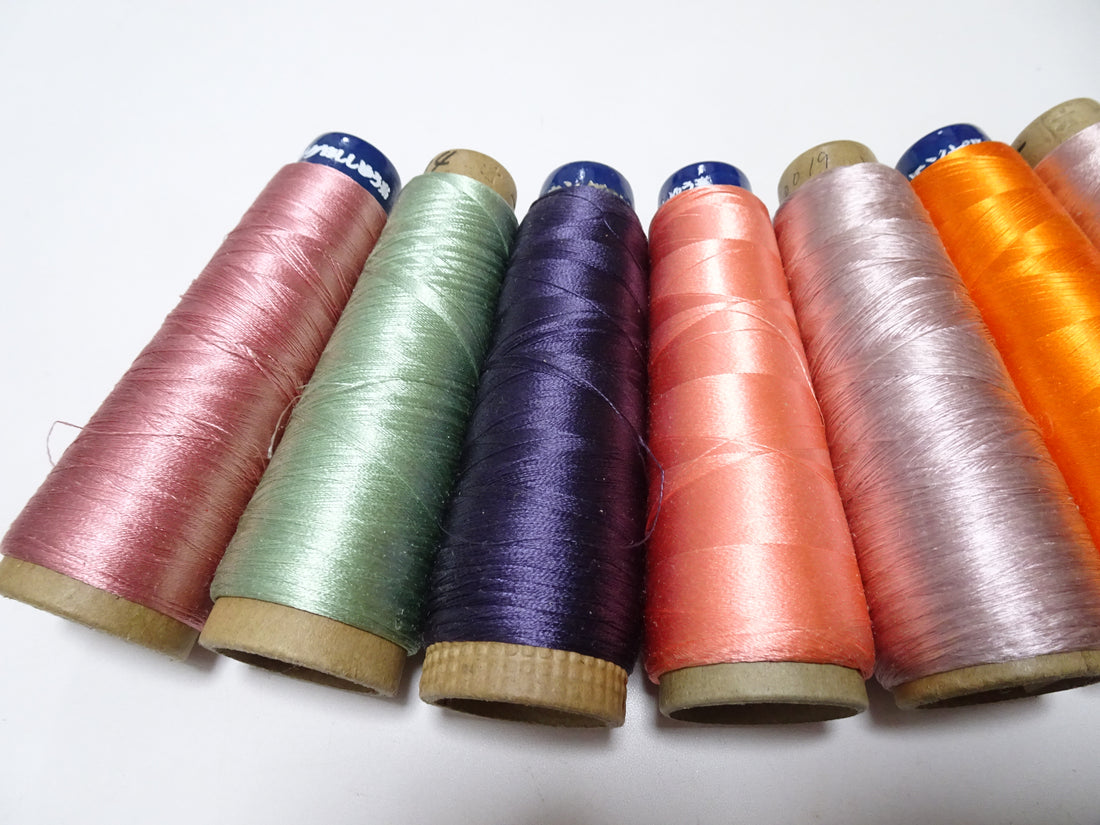 Special Price!! Japanese vintage silk thread 10sets embroidery Over 6,000 meters  16372