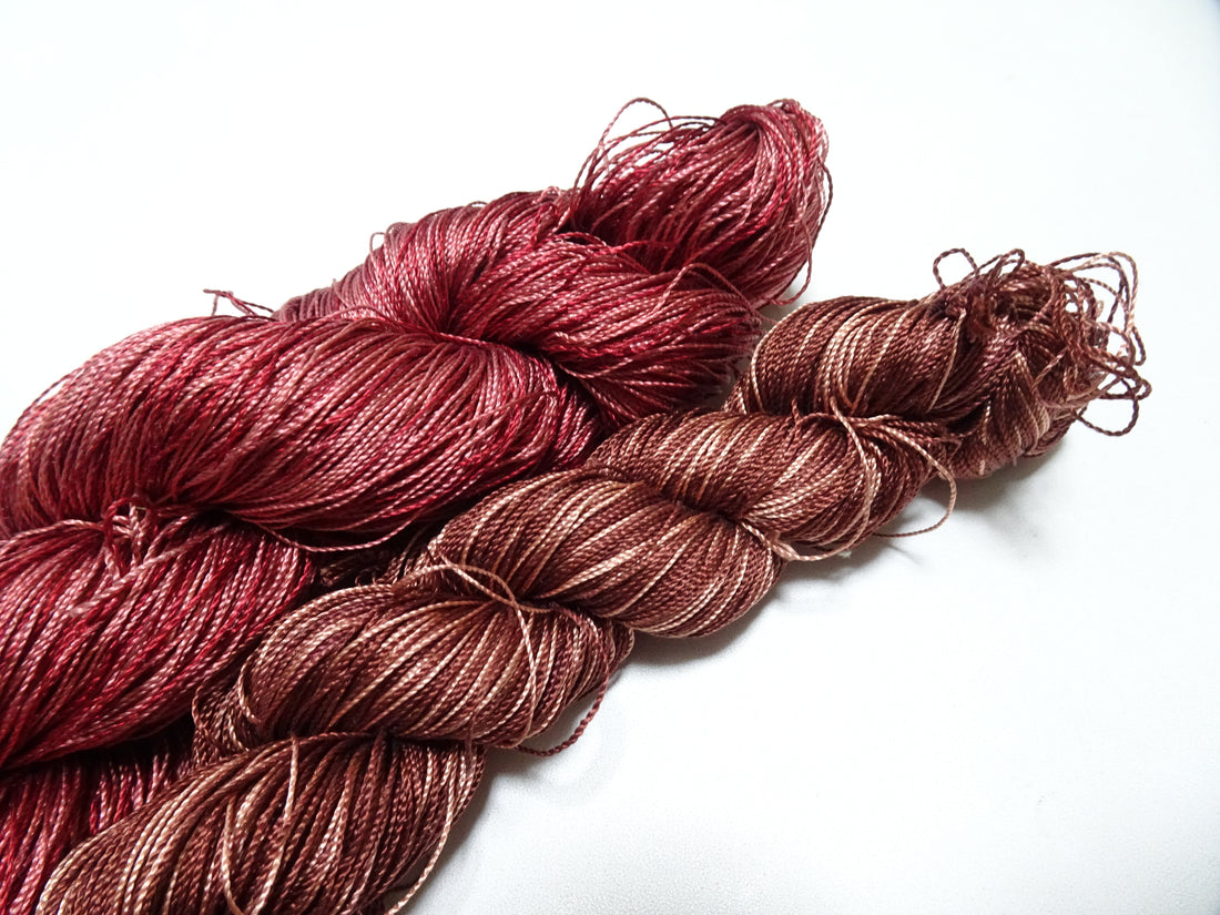 Japanese Vintage Twisted Silk Thread 2sets Embroidery & Weaving 18443