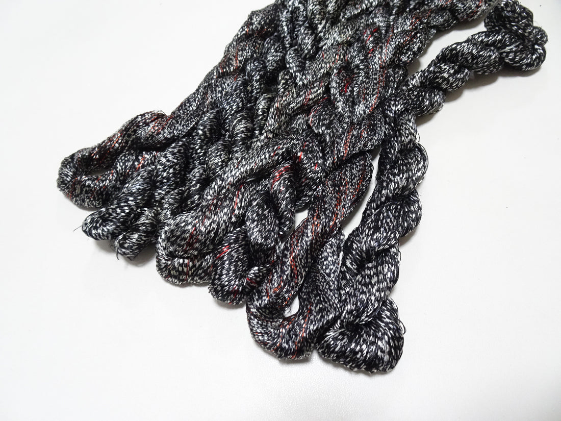 Japanese Vintage Super Rare Mud Dyeing kasuri loose Twisted Silk Thread Sets Embroidery & weave 13421