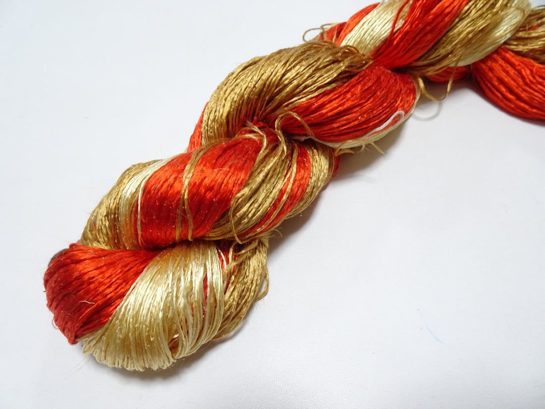 Japanese Vintage loose Twisted Silk Thread Embroidery 14543