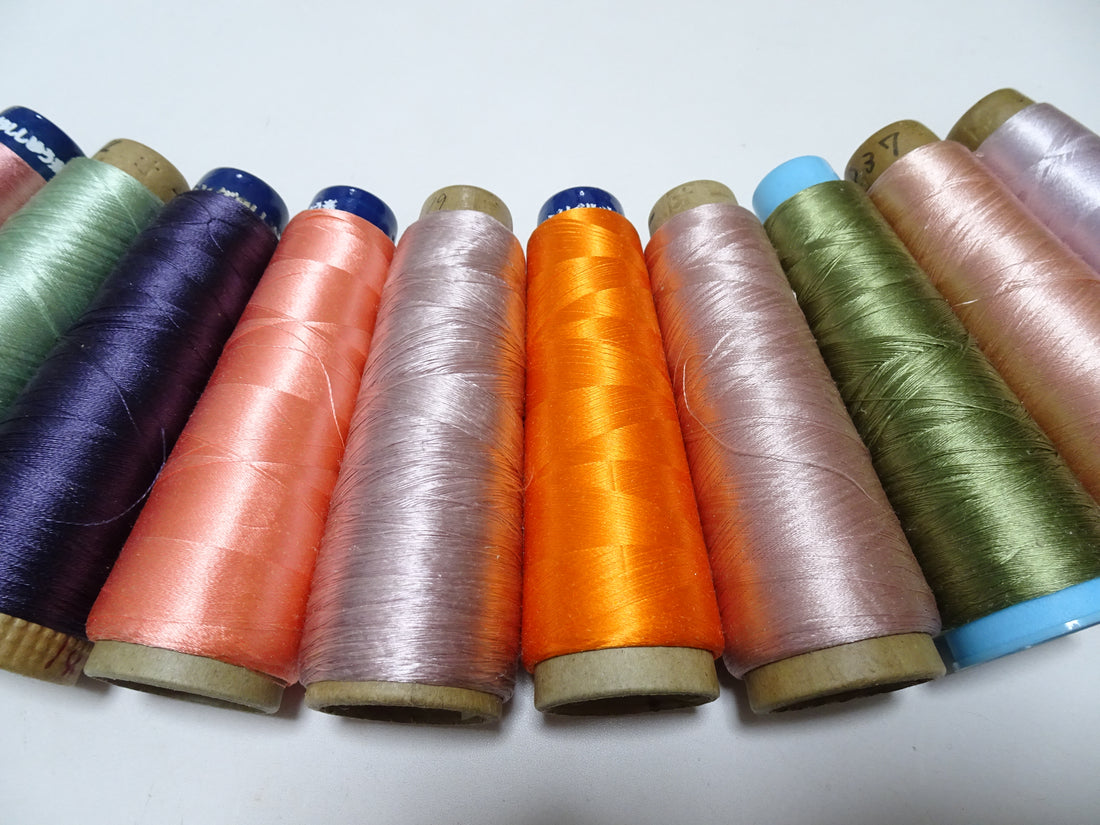 Special Price!! Japanese vintage silk thread 10sets embroidery Over 6,000 meters  16372