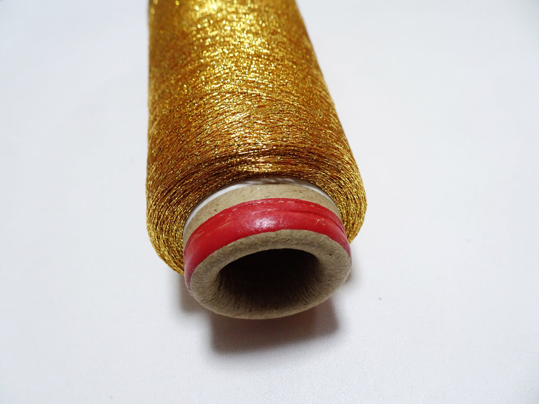 Japanese Vintage Gold Leaf Thread With Spiral Metallic Wrap Embroidery 2000M  0.16mm  16481