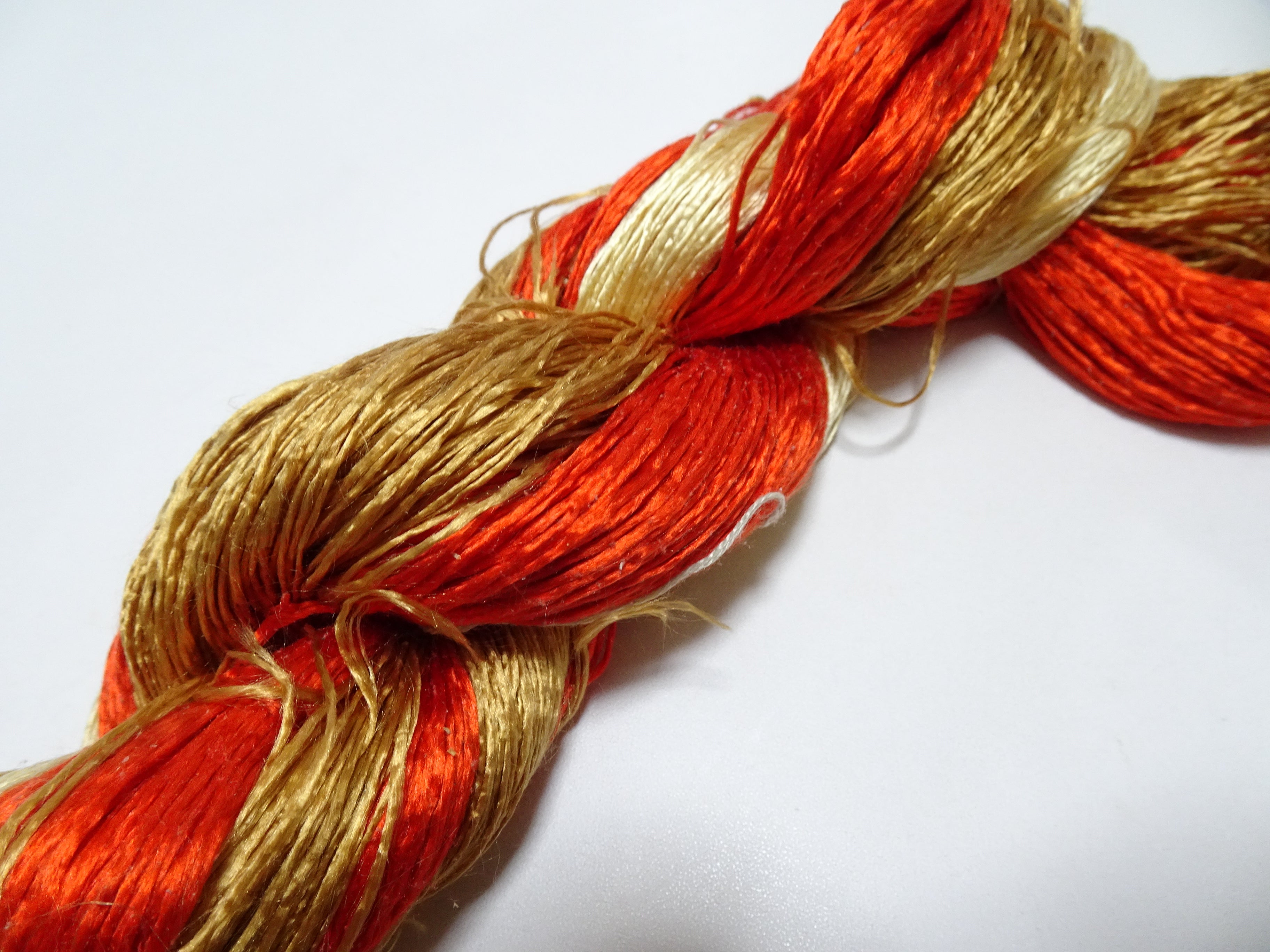 Japanese Vintage loose Twisted Silk Thread Embroidery 14543