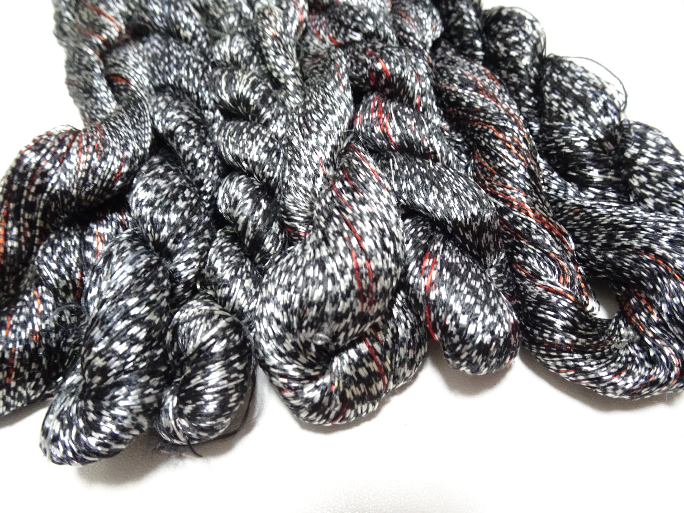 Japanese Vintage Super Rare Mud Dyeing kasuri loose Twisted Silk Thread Sets Embroidery & weave 13421