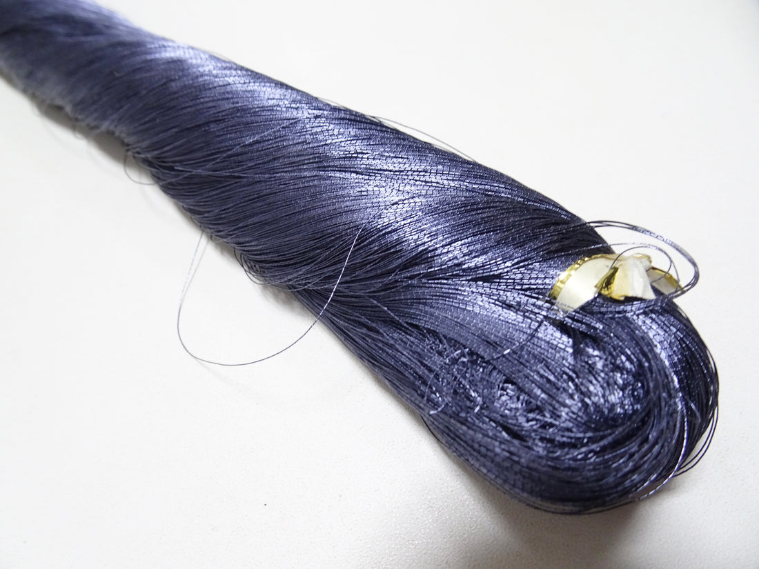 Japanese vintage rare Superb pure silver leaf thread color SA112 2000M ...