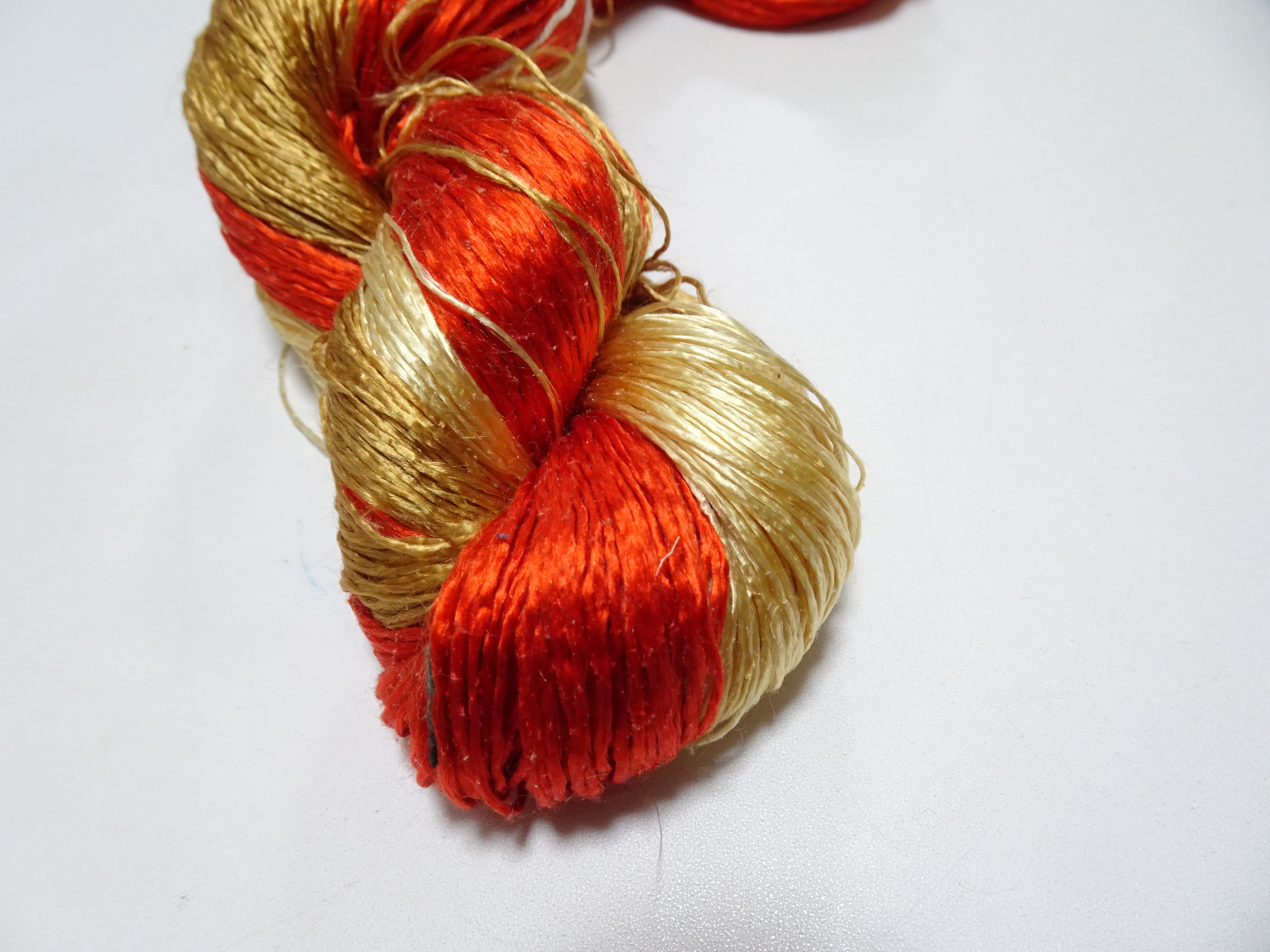 Japanese Vintage loose Twisted Silk Thread Embroidery 14543