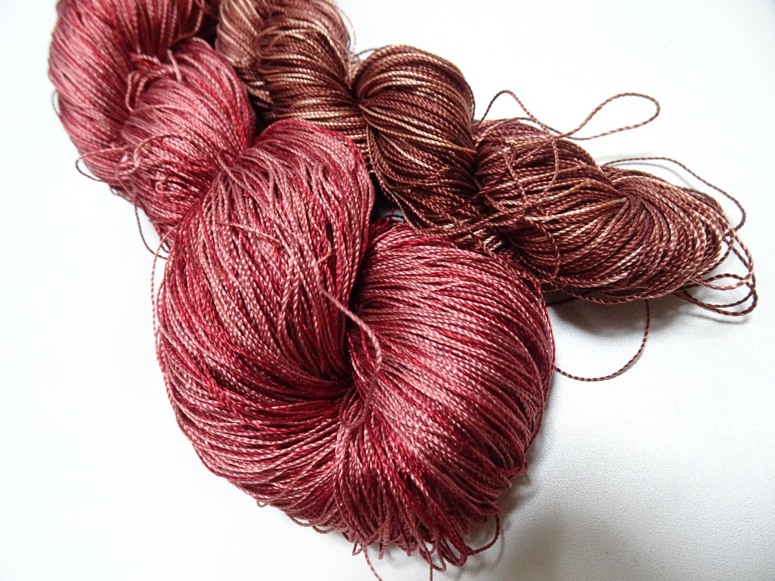 Japanese Vintage Twisted Silk Thread 2sets Embroidery & Weaving 18443