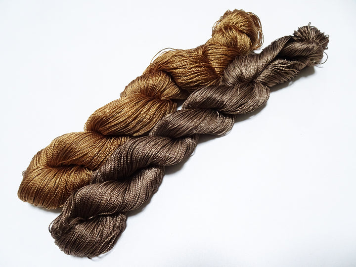 Japanese Vintage Strong Twisted Silk Thread 2sets Embroidery & Weaving 15603