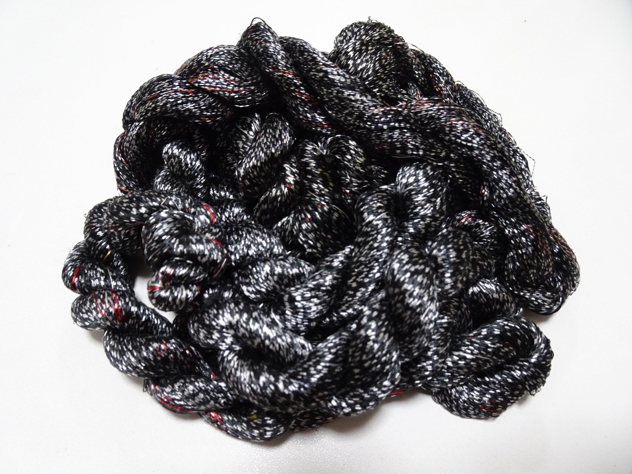 Japanese Vintage Super Rare Mud Dyeing kasuri loose Twisted Silk Thread Sets Embroidery & weave 13422