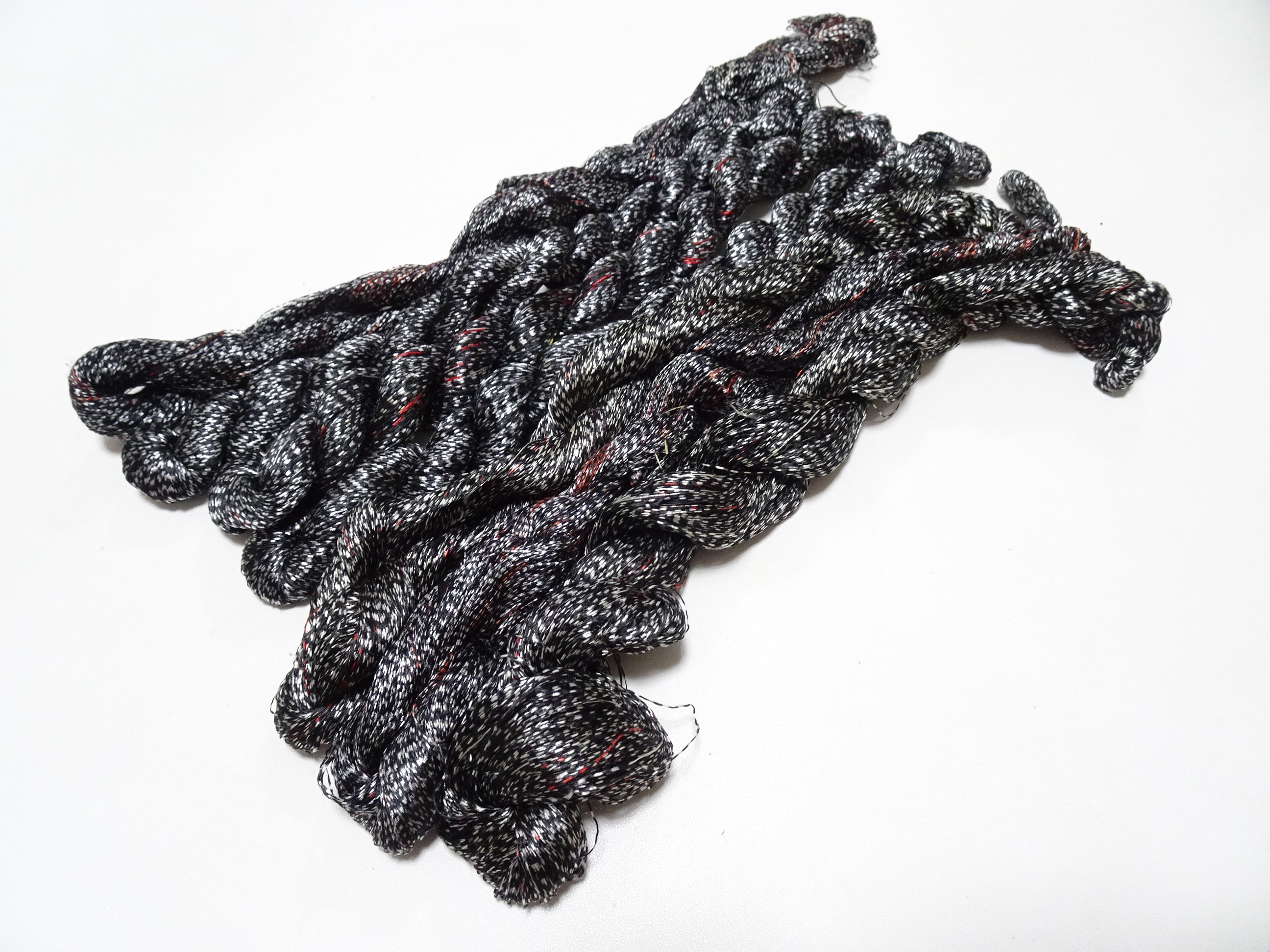 Japanese Vintage Super Rare Mud Dyeing kasuri loose Twisted Silk Thread Sets Embroidery & weave 13422