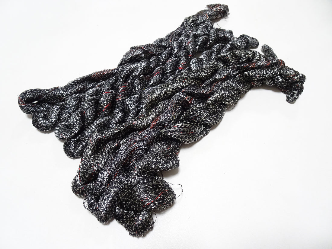 Japanese Vintage Super Rare Mud Dyeing kasuri loose Twisted Silk Thread Sets Embroidery & weave 13422