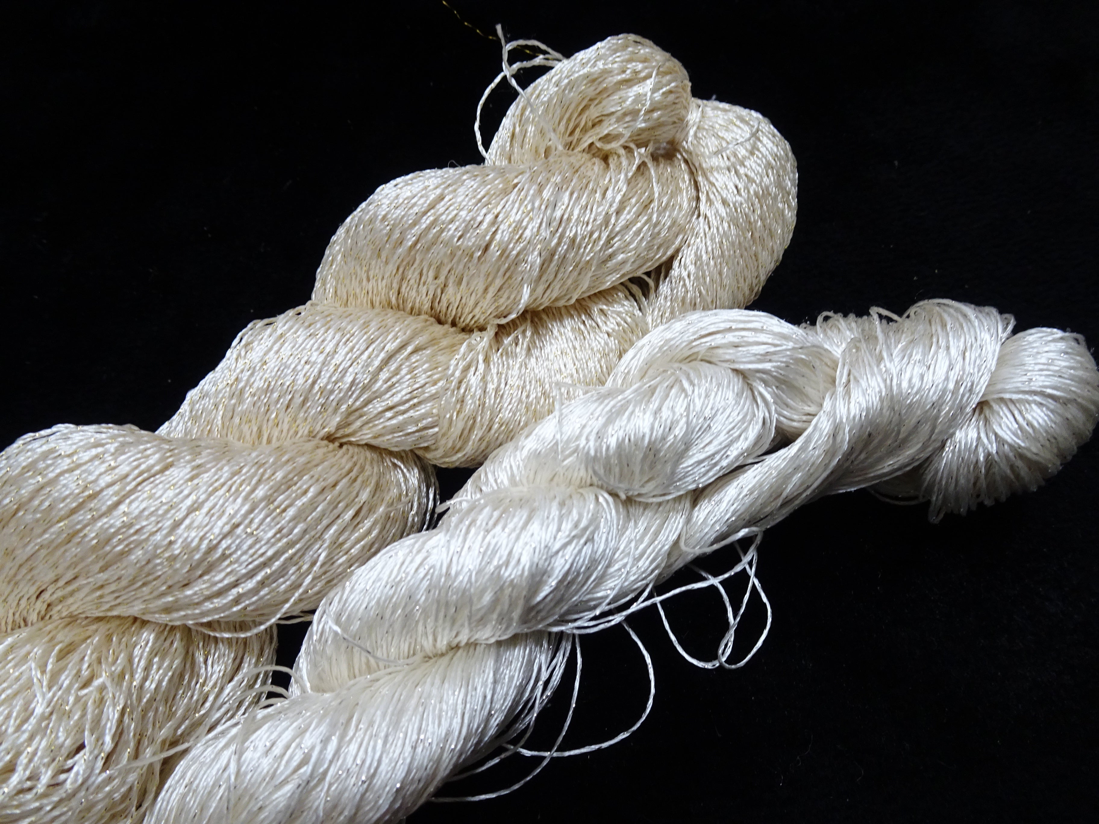 Japanese Vintage High Class Rare Silk Thread 2sets Mixture of Gold embroidery 17905
