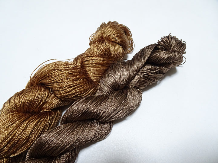 Japanese Vintage Strong Twisted Silk Thread 2sets Embroidery & Weaving 15603