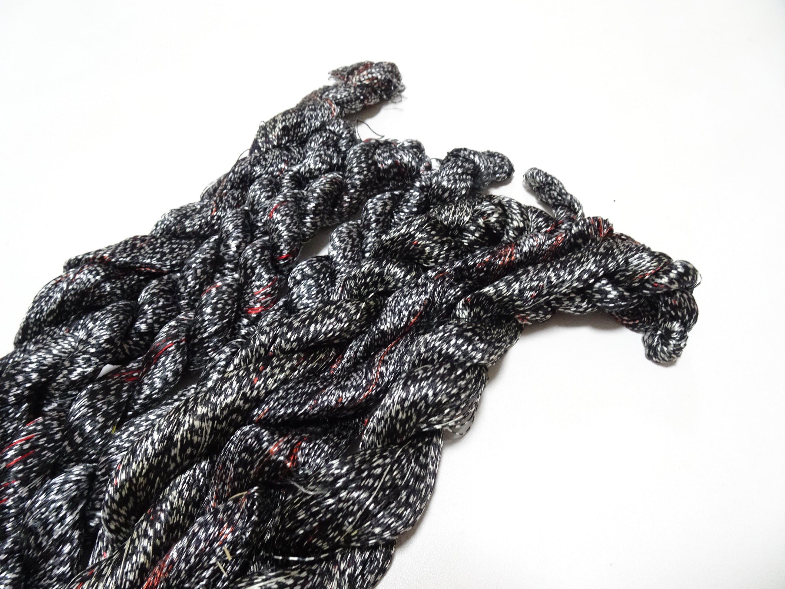 Japanese Vintage Super Rare Mud Dyeing kasuri loose Twisted Silk Thread Sets Embroidery & weave 13422