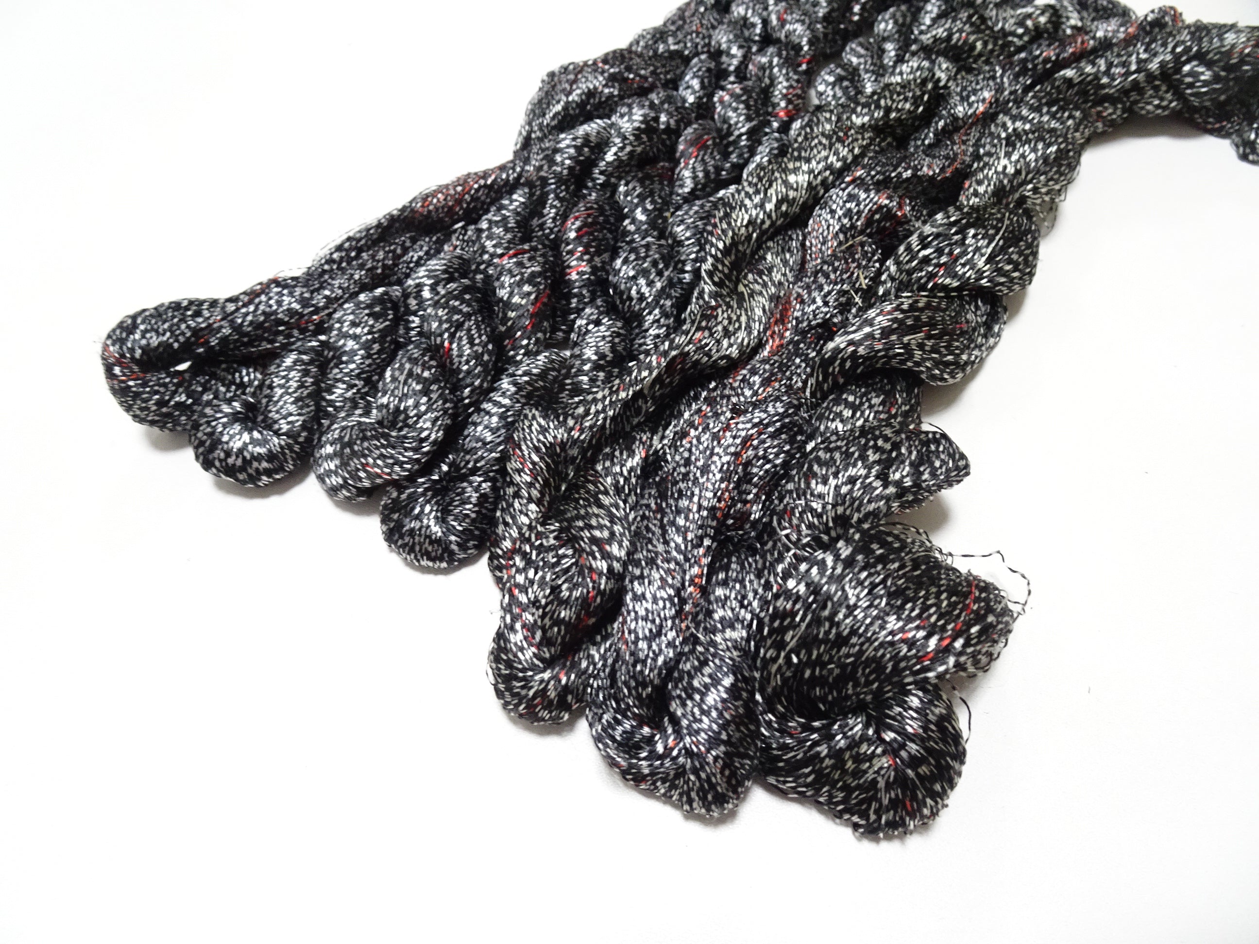 Japanese Vintage Super Rare Mud Dyeing kasuri loose Twisted Silk Thread Sets Embroidery & weave 13422