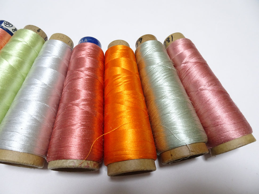 Special Price!! Japanese vintage silk thread 10sets embroidery Over 6,000 meters  16373