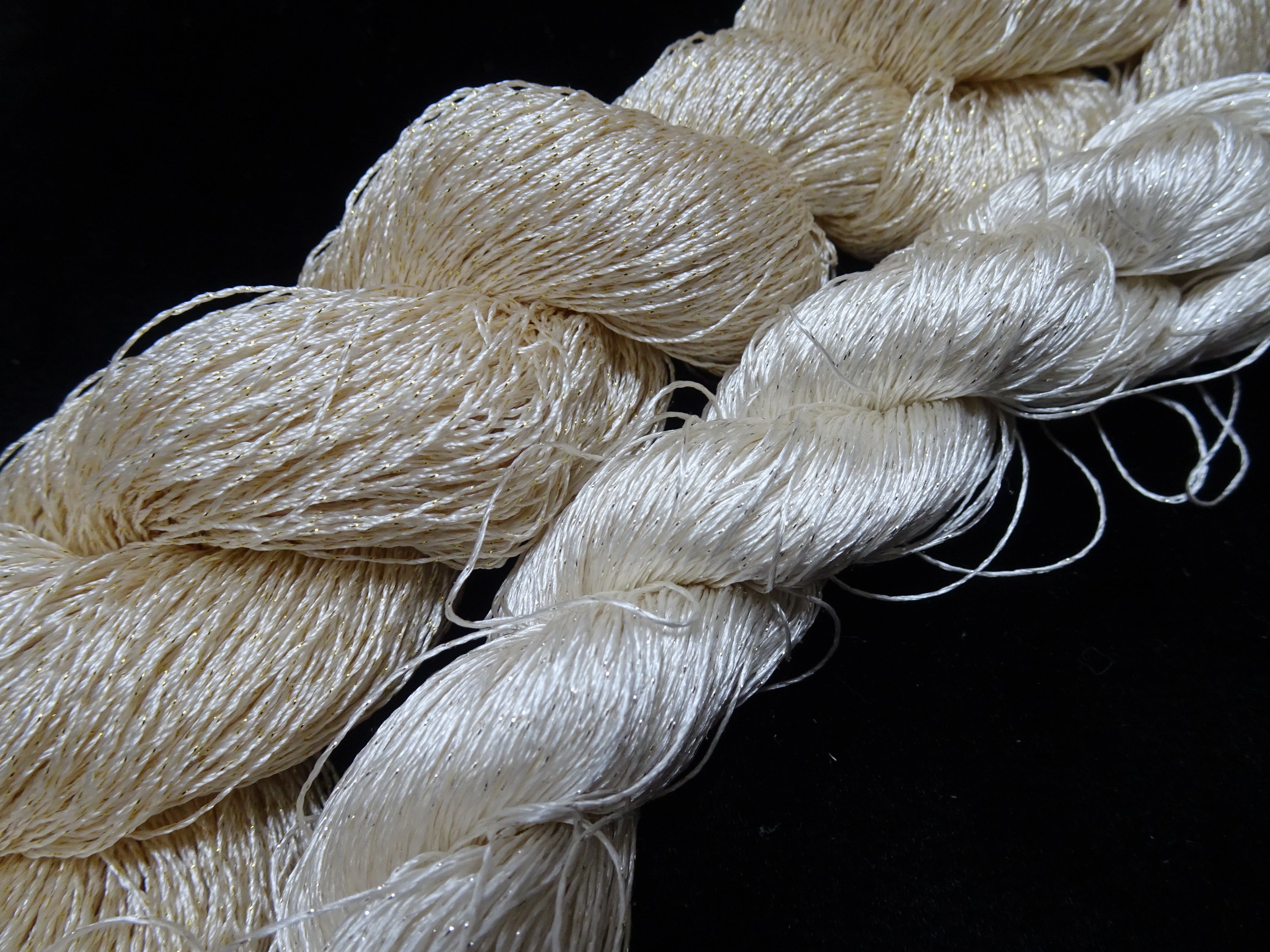 Japanese Vintage High Class Rare Silk Thread 2sets Mixture of Gold embroidery 17905