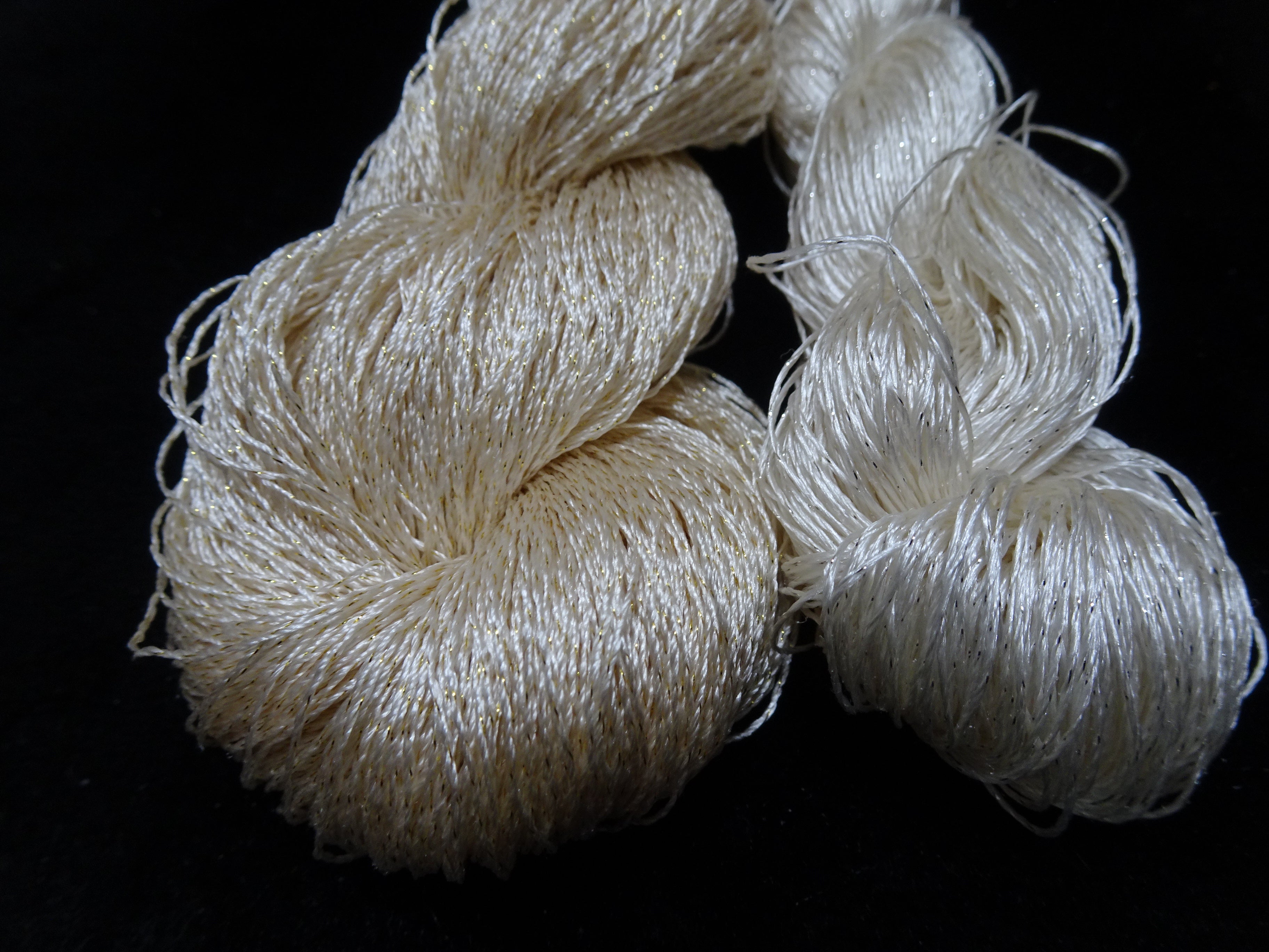 Japanese Vintage High Class Rare Silk Thread 2sets Mixture of Gold embroidery 17905