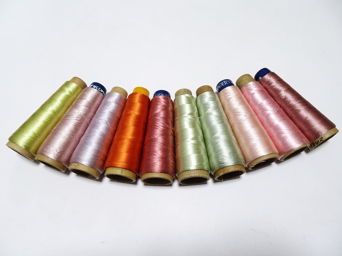 Special Price!! Japanese vintage silk thread 10sets embroidery Over 6,000 meters  16374