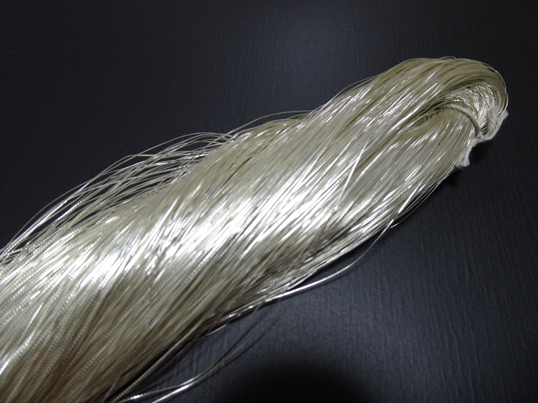 Special Price!! Japanese Rare Vintage High Class Real Silver Leaf Thread "Gokukou" Embroidery  1000M  0.16mm  17704