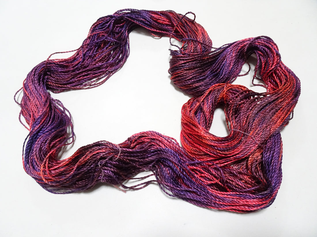 Japanese Tanaka Gen Silk – One-of-a-Kind Hand-Dyed Artistic Silk Thread, Rare Japanese Artisan Yarn, Limited Stock 19121