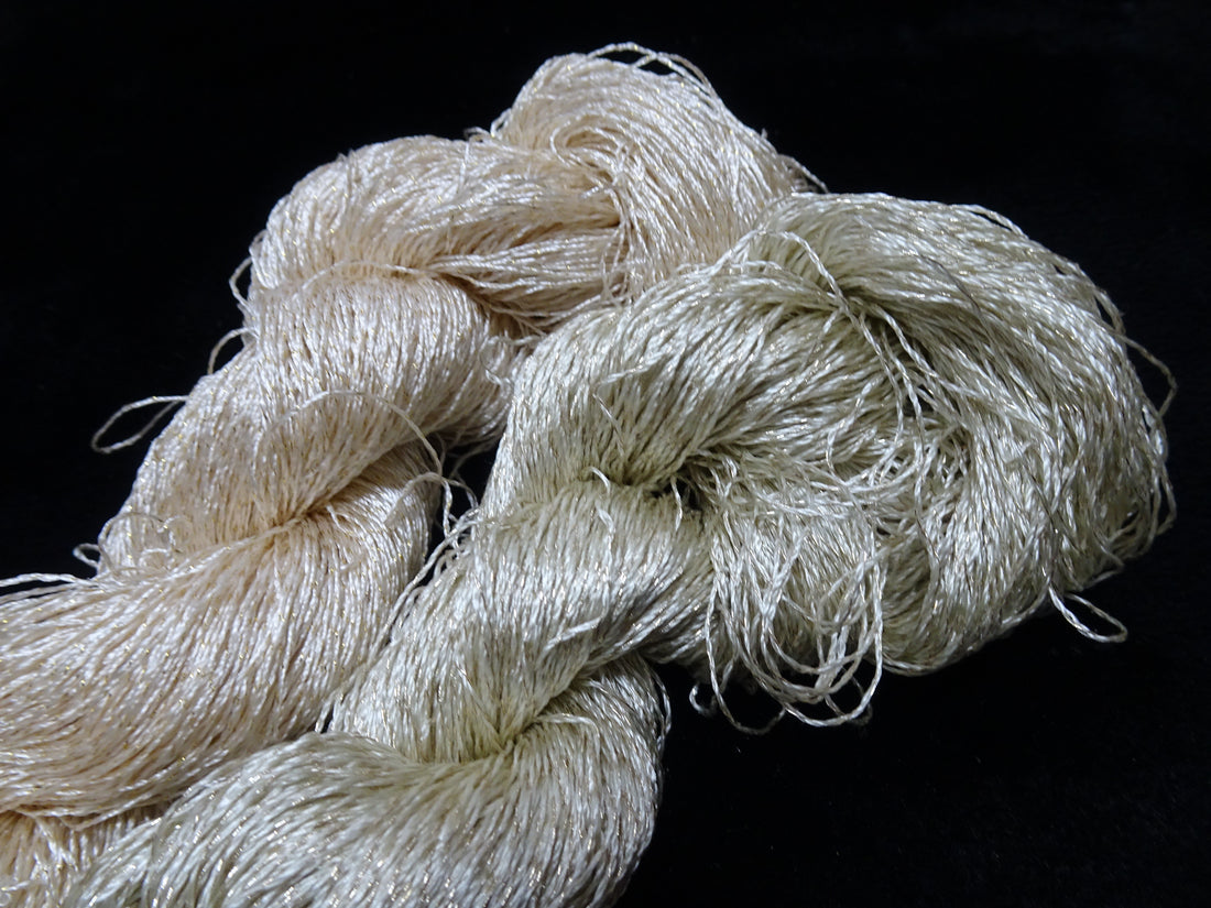 Japanese Vintage High Class Rare Silk Thread 2sets Mixture of Gold embroidery 17906