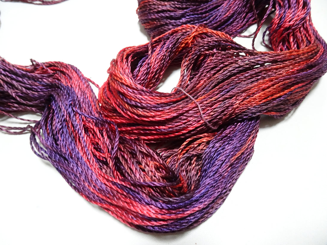 Japanese Tanaka Gen Silk – One-of-a-Kind Hand-Dyed Artistic Silk Thread, Rare Japanese Artisan Yarn, Limited Stock 19121