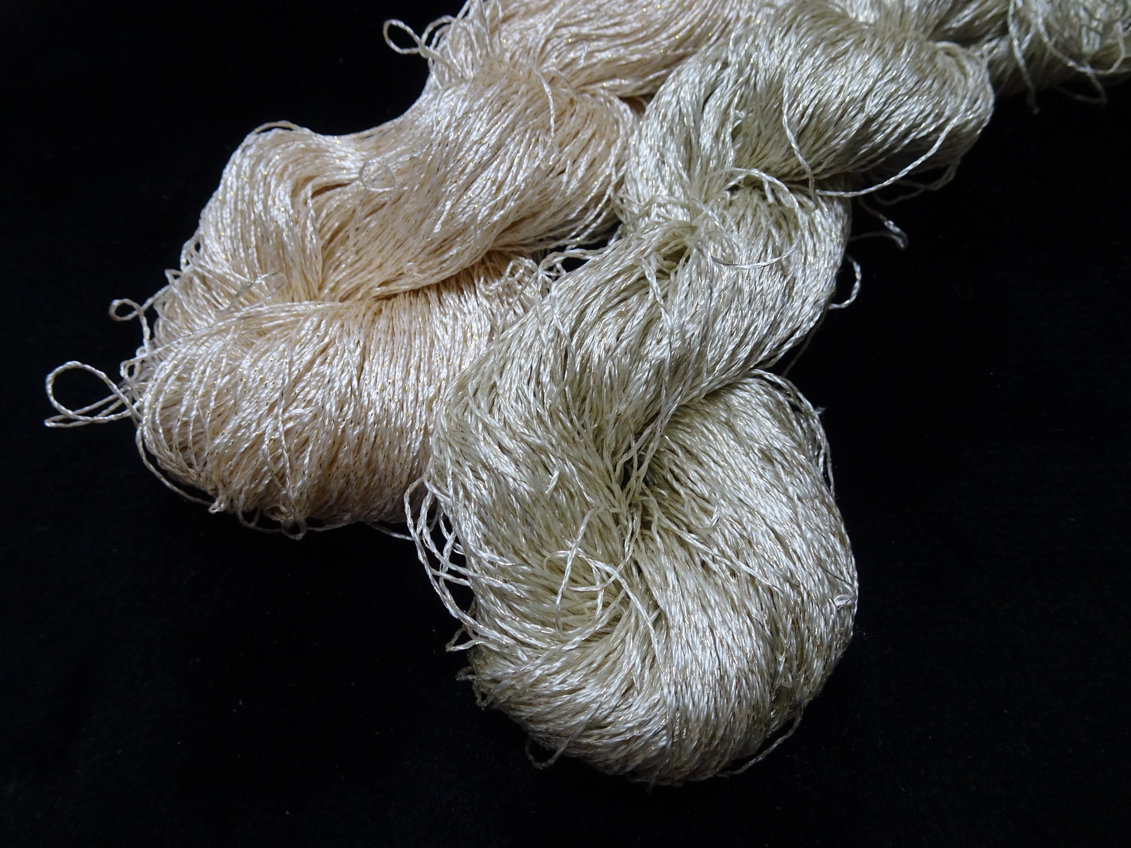 Japanese Vintage High Class Rare Silk Thread 2sets Mixture of Gold embroidery 17906