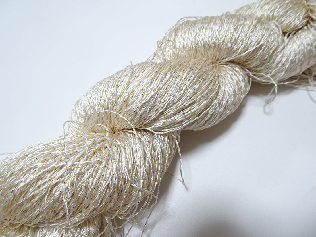 Japanese vintage high class rare silk thread Mixture of Gold embroidery 9524